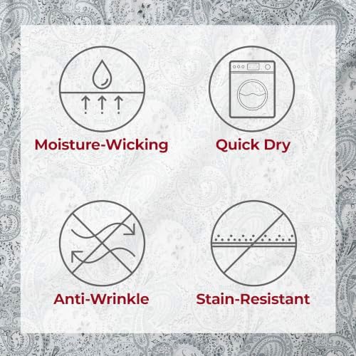 Mellanni Iconic 4-Piece, Ultra Soft Sheet Set (King, Paisley Gray)