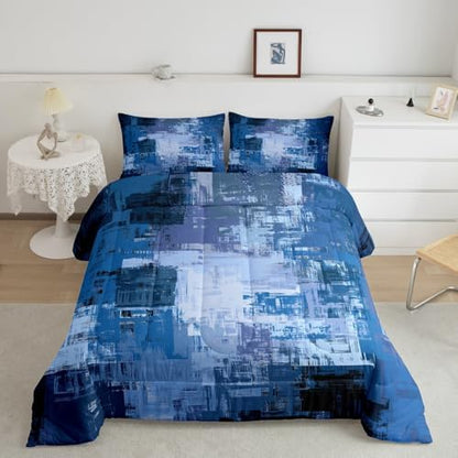 Feelyou Buffalo Check Ombre Comforter Set King Size Kids Duvet