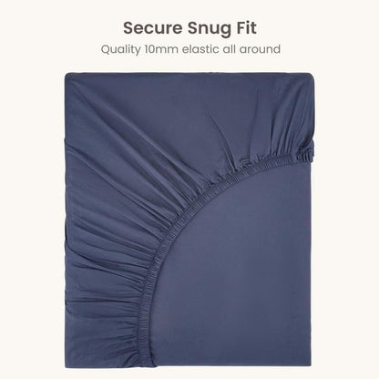 Bioweaves 100% Organic Cotton 1 Full Size Fitted Sheet Only | 300 Thread Count Sateen Weave GOTS Certified with Deep Pocket - Mineral