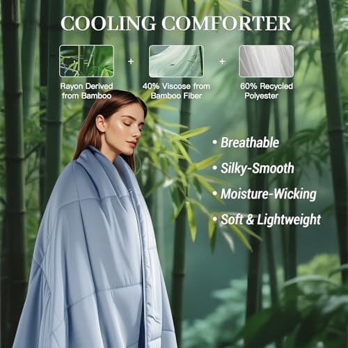 NEXHOME PRO 100% Viscose from Bamboo Comforter King Size - Ultra-Soft, Breathable, Lightweight All-Season & Summer Duvet Insert, Natural Temperature Regulating for Cooling Sleep