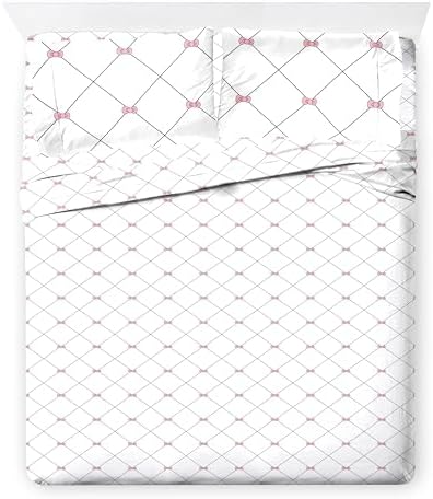Sanrio Hello Kitty Full Comforter Set 7 Piece Bedding for Girls, White