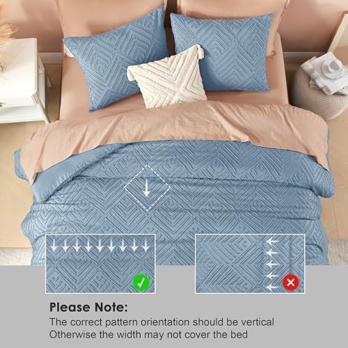 Litanika Full Size Comforter Set, 3 Pieces Tufted Boho Bedding Set