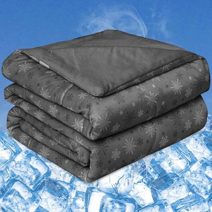CHOSHOME Cooling Comforter Cooling Blanket, Q-Max 0.45 Cool Sleeping Summer Blanket for Hot Sleeper Night Sweats, Twin 60" x 80", Dark Grey
