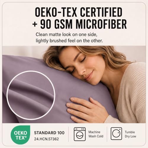 CozyLux Queen Sheet Set 6-Piece, 21-Inch Deep Pocket, Soft Brushed Feel