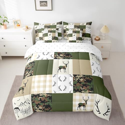Feelyou Wild Deer 7 Piece Bedding Set Queen Size for Kids Teens