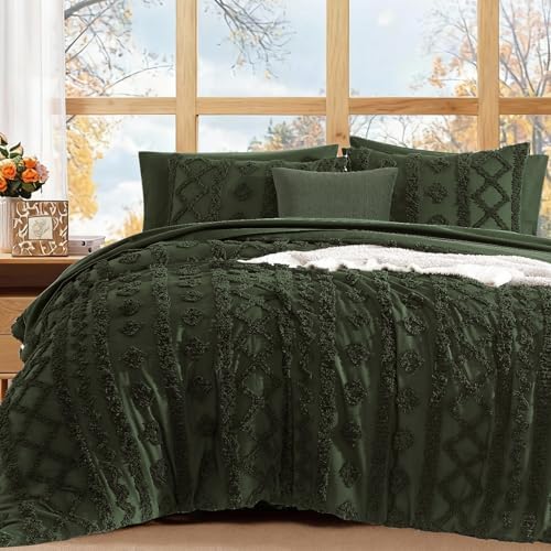 Full Size Comforter Set- 7 Pieces Tufted Bed in a Bag Full Bedding Sets