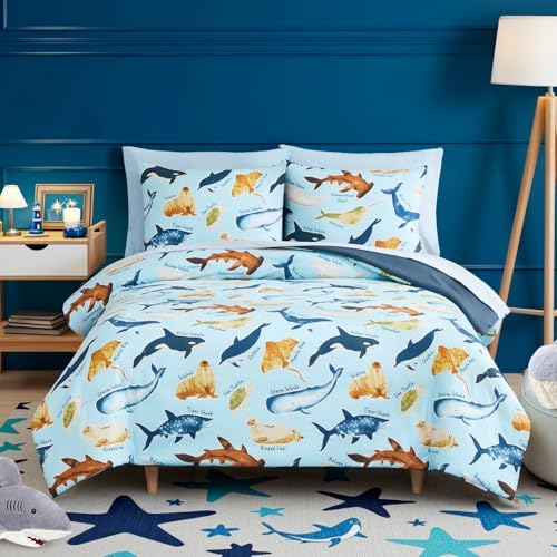 Boys Full Size Bedding Set -7 Pieces Ocean Bedding Full Size Comforter Sets