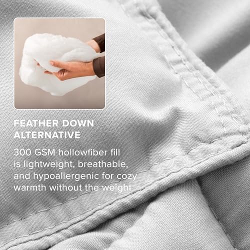 Bare Home Queen Comforter Set - 1800 Ultra Soft (Queen, Cloud Grey)