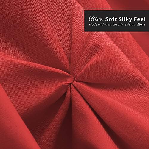 Nestl Red Microfiber Full Bed Skirt, Pinch Pleat, 54' x 75' x 14', Hotel Quality, Easy Care