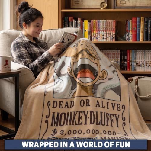Get Trend One Piece Anime Fleece Throw Blanket for Boys, Teens, 51 x 59 in