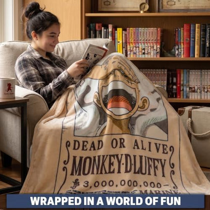 Get Trend One Piece Anime Fleece Throw Blanket for Boys, Teens, 51 x 59 in