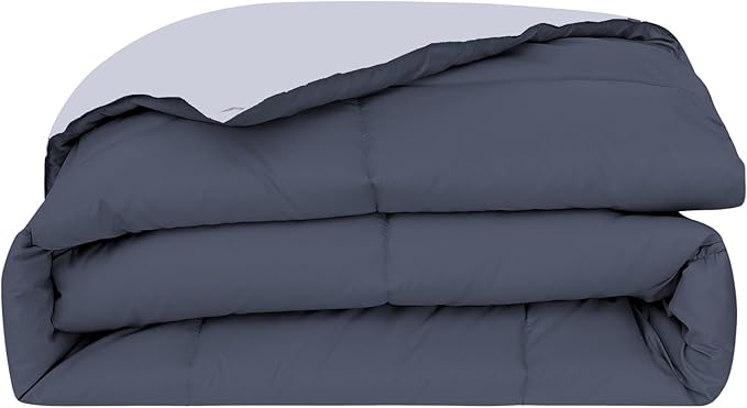 Modern Threads Down Alternative Reversible Comforter Denim/Cloud Blue Queen