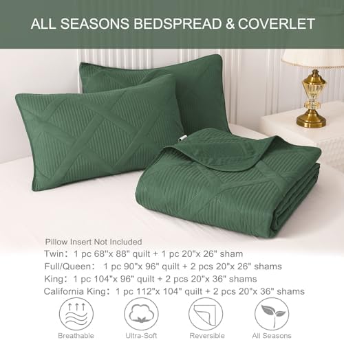 Exclusivo Mezcla 3-Piece California King Quilt Bedding Set, Olive Green