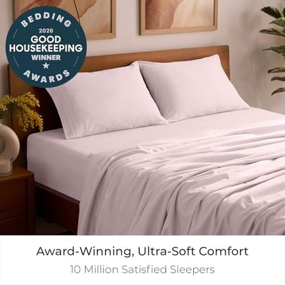 Mellanni Iconic 4-Piece, Ultra Soft Sheet Set (Queen, Blush Pink)