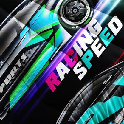 AILONEN Racing Car Comforter Set for Kids Boys Teens Twin Size, Extreme Speed Race Bedding Sets,Cool Sports Bed in a Bag,3D Car Theme Duvet Set,1 Quilt and 2 Pillowcases,3 Pieces