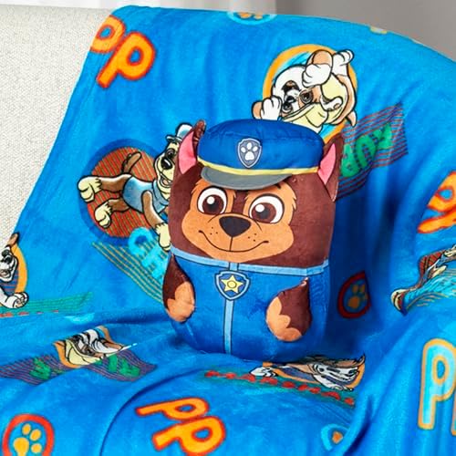 Northwest Paw Patrol Pup Time Hugger Pillow & Silk Touch Throw Blanket Set, Stuffed Animal, 50x60 inches and 11 inch Plushie