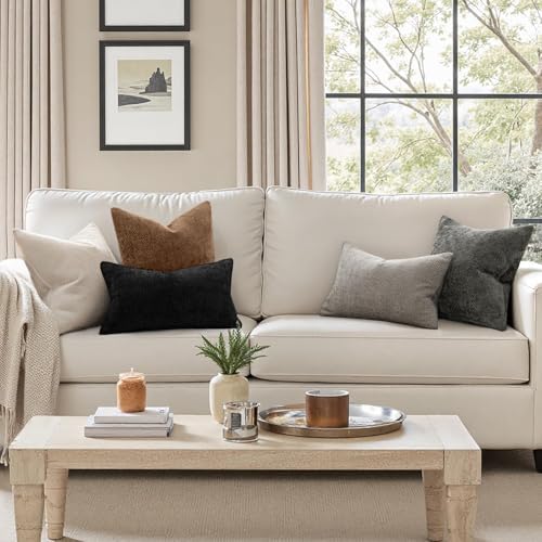 MIULEE Decorative Couch Throw Pillow Covers 20x20 in Golden Brwon 2 Pack