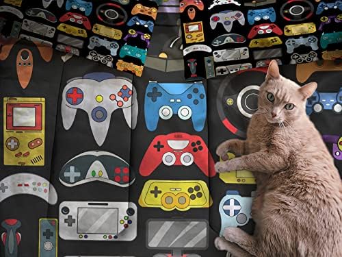 Sunnycitron Gamer Comforter Set for Boys Bedding Gaming Comforter Sets for Boys Gamer Bedding Sets Comforter Sets Full Size Bed Set Teen Room Decor,1 Comforter 2 Pillowcases