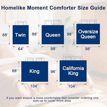 Homelike Moment Comforter King Size - Bed Duvet Insert Lightweight
