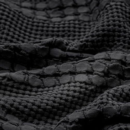 PHF Cotton Waffle Body Pillowcase 20" x 54", Black, No Insert