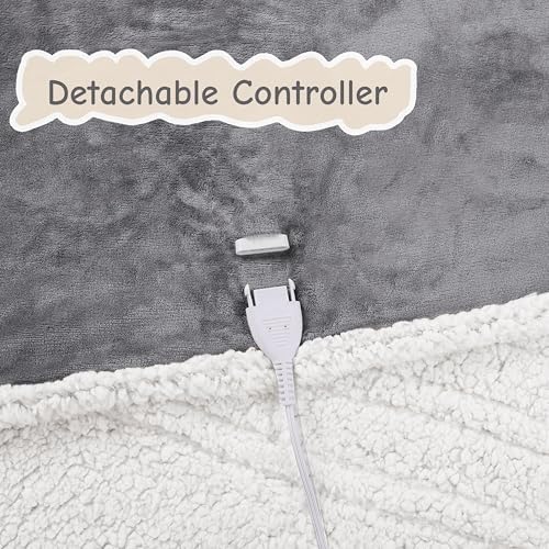 Soypipo Electric Heated Blanket 50"x60", 9 Heat Settings 10-Hour Auto-Off