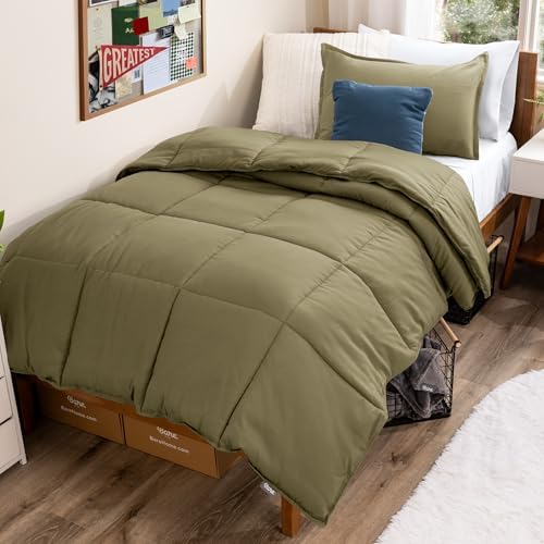 Bare Home Comforter Set - 1800 Ultra Soft (Twin/Twin XL, Olive)