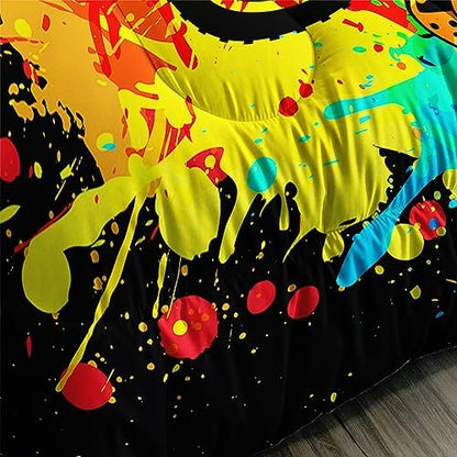 Axolotl Motocross Bedding Set Twin,Dirt Bike Comforter Set,Extreme Sports Bedding,Motorcycle Racer Comforter Set Motocross Comforter Motor Vehicles Biker for Boys Kids Teens Men,1 Quilt 2 Pillowcases