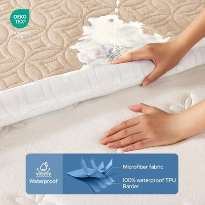 BEDLORE Waterproof Mattress Protector, California King Size Mattress Pad