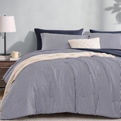 Monbix King Size Comforter Set-7 Pieces Soft Bed in a Bag King Bedding Set