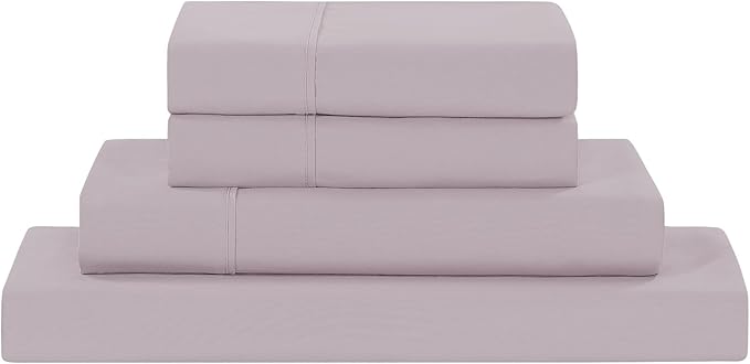 Modern Threads Soft Microfiber Solid Sheets - Luxurious Microfiber Bed Sheets - Includes Flat Sheet, Fitted Sheet with Deep Pockets, & Pillowcases Dusty Mauve Full