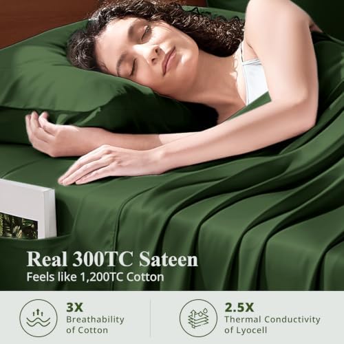 Bamboo Viscose Sheet Set California King Size, Cooling Sheets 4pcs