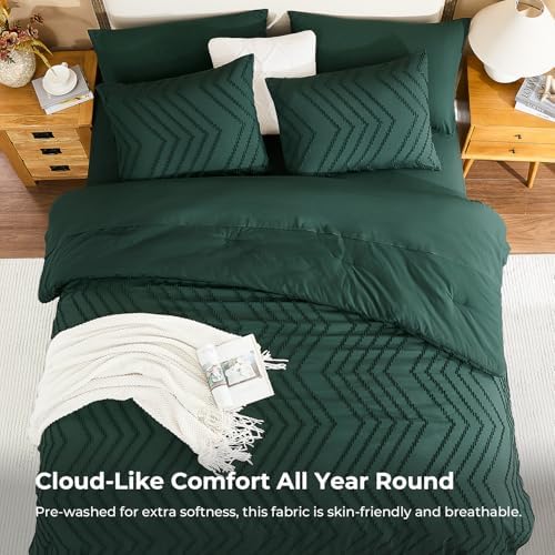 Litanika Super King Comforter Set with Sheets, 7 Pieces Boho Bed Set