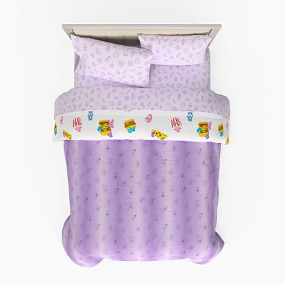 Care Bears Food Snacks 7 Piece Super Soft Cozy Reversible Comforter and Sheet Set with Sham, Full, (Officially Licensed Product) By Franco Collectibles