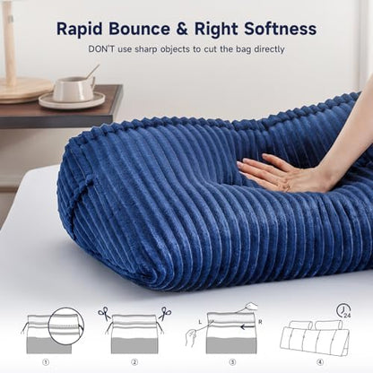Z-hom Headboard Pillow, Wedge Backrest Cushion, Full Size,ONE Roll Pillow