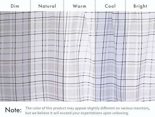 RUVANTI 100% Cotton California King Sheet Set, Percale Sheets, Open Check