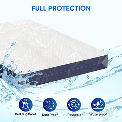 TICONN 2PK Plastic Mattress Bags for Moving, Waterproof Mattress Cover
