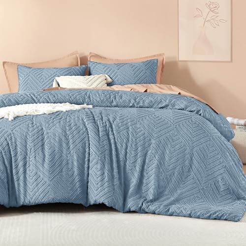 Litanika Full Size Comforter Set, 3 Pieces Tufted Boho Bedding Set