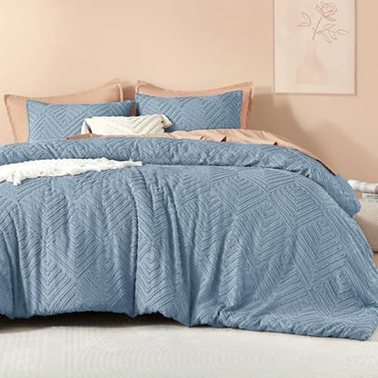 Litanika Full Size Comforter Set, 3 Pieces Tufted Boho Bedding Set