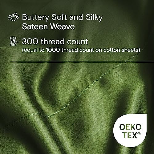 DOZ Duvet Cover Set, 100% Viscose derived from Bamboo, Organically Grown, Buttery Soft, Cooling Duvet Covers, High GSM, 1 Duvet Cover and 1 Pillowcase, 70"x90" (Forest, Twin/Twin XL)