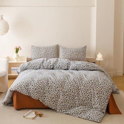 Houseri Leopard Comforter Set Twin Black Cheetah Print Bedding Sets Quilt Stylish and Bold Animal Print Bed Blanket Twin Size