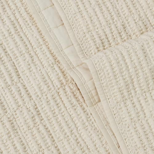 Levtex Home Cloud Waffle - Throw - Waffle Textured - Undyed Ivory - Throw (50x60in.) - Cotton