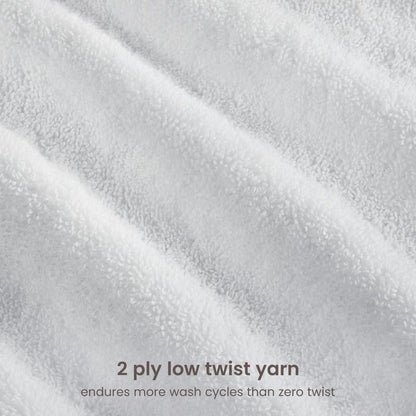 BIOWEAVES 100% Organic Cotton Bath Towel Set | 700 GSM Plush 7-Piece Premium Towel Set GOTS Certified, 2 Bath Towels, 2 Hand Towels & 2 Washcloths, 1 Bath Mat - White