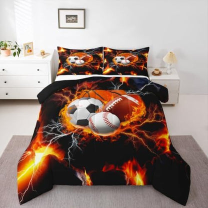 Erosebridal 3D Sports Print Bedding Sets Queen -
