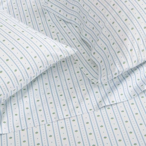 Martha Stewart - Twin Size Sheet Set with Fitted Sheet & Pillowcase