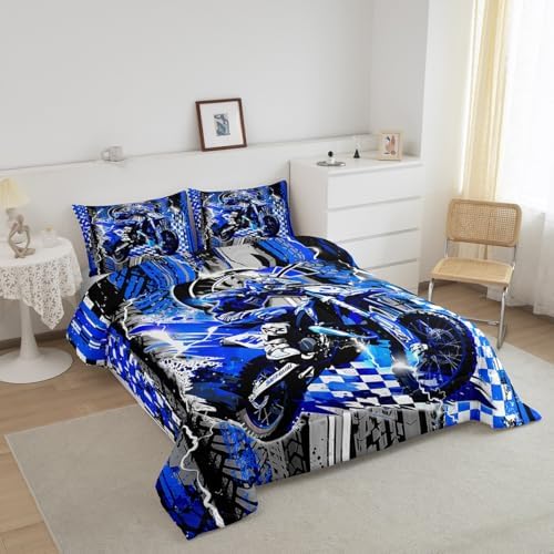 Feelyou Dirt Bike Kids Bedding Set Boys Girls Full Size