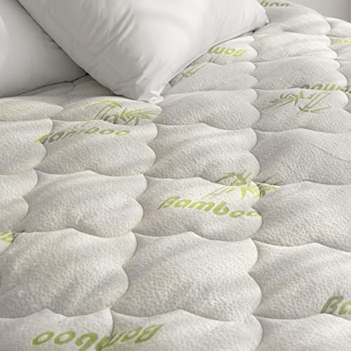 Queen Size Mattress Pad Cover Air Thick Quilted Topper, Bamboo Viscose