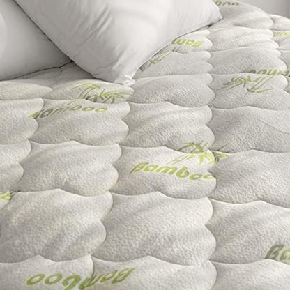 Air Mattress Cover Full Size Quilted Mattress Topper, Bamboo Viscose
