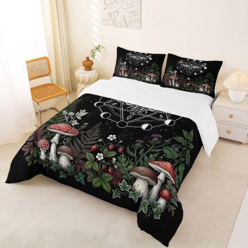 Feelyou Boho Moth Bedding Set King Size for Kids Boys Girls