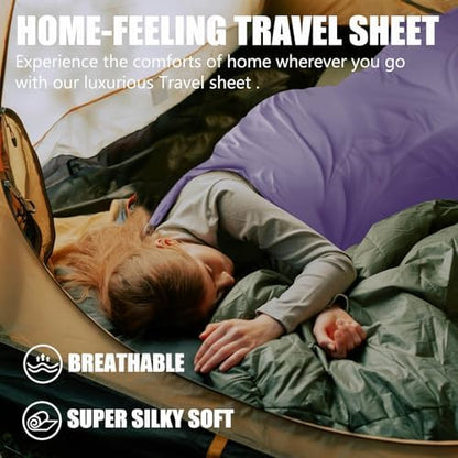 Frelaxy Ultralight Sleeping Bag Liner, Compact Travel Sheet, 3 Sizes