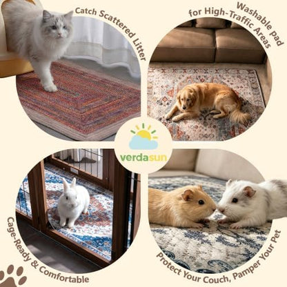 Washable Guinea Pig Pee Pads,Reusable Guinea Pig Cage Liner 2 Pack